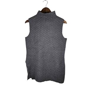 Nanette Lepore Wool Blend Sweater Vest Grey Polka Dot Size M